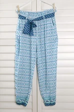 CABANA LIFE $110 Belted Paperbag Waist Coverup Casual Pants Size Large