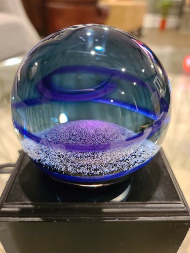 CAITHNESS PAPERWEIGHT BLUE SPIRAL #399/750 - Picture 3 of 7