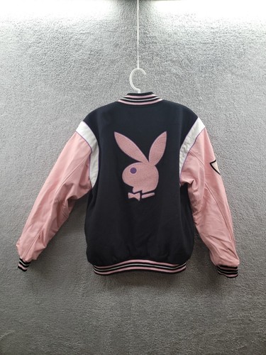 PLAYBOY Vintage Black / Pink Reversible Jacket Rare Women's Large - Bild 7 von 12
