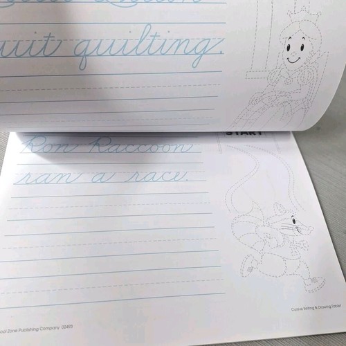 School Zone Cursive Writing Tablet Workbook Homeschool Learning Ages7+ - Picture 8 of 9