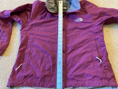 North Face Womens Size S Jacket Hooded Full Zip Nylon Red Windbreaker - Picture 3 of 12