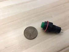 1 Piece Green latching 10mm hole Self-locking Push Button Switch ON/OFF C31