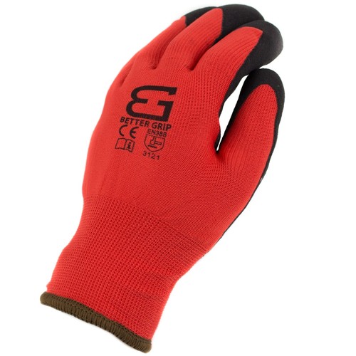 Safety Winter Insulated Double Lining Rubber Coated Work Gloves -BGWANS-RD - Picture 2 of 5