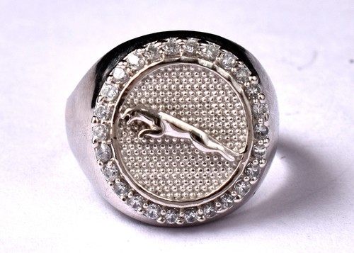 Anillo de plata de ley 925 hecho a mano con diseño de pantera de circón RS-1623 - Imagen 3 de 6