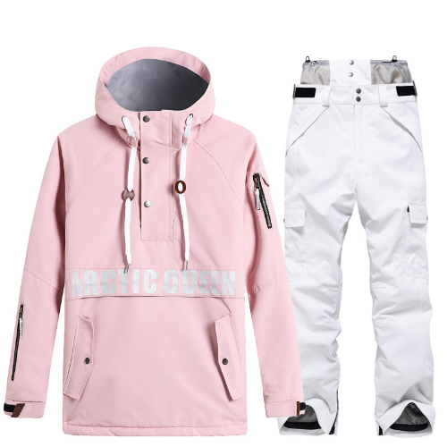 Damen Skianzug Winter Hoodie Set Winddicht Jacke Hose Skifahren Snowboardanzug - Bild 36 von 41