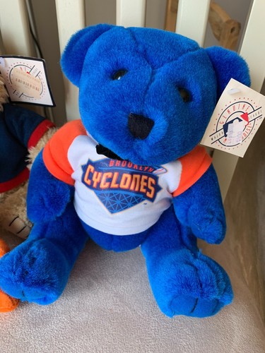 "Baseball Minors Sammlerstück Teddybären - 3 Brookyln Zyklone Bären 8"" und 4"" - Bild 2 von 7