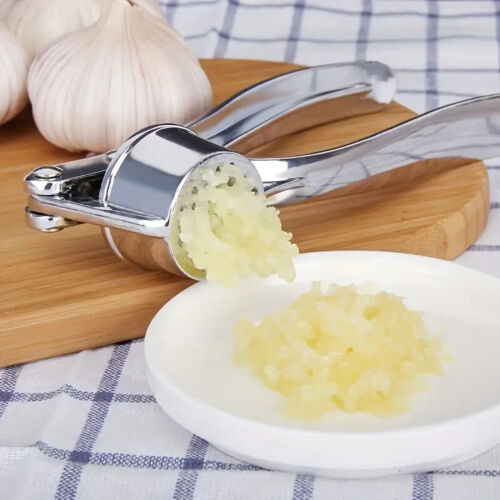 Garlic Press Crusher Squeezer Masher Mincer Stainless Steel Manual Kitchen Tool - Picture 2 of 7