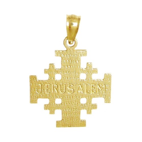Neu 14k Gold Jerusalem Kreuz Anhänger - Bild 2 von 3