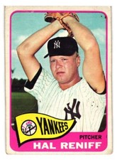 1965 Topps Baseball set HIGH #413 Hal Reniff VG+ New York Yankees Free Ship