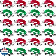 24 Pieces Christmas Band Wrist Bells Bracelets Musical Ankle Bells Rhythm Ins