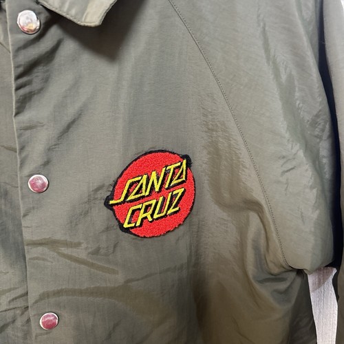 Santa Cruz Skateboards Coach Jacket Fleece green M size Rare! from Japan - Picture 4 of 9
