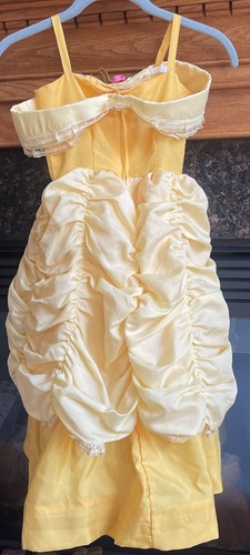 Disney Belle Girl’s Size 4-6 Beauty & The Beast Yellow Ball Gown Cosplay Dress - Picture 6 of 11