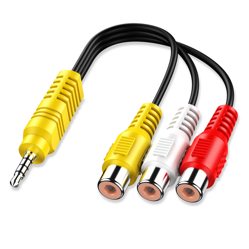Cavo Adattatore Componente AV Video Ricambio per TV TCL, 3 Adattatori Ingresso RCA ad AV - Foto 7 di 12