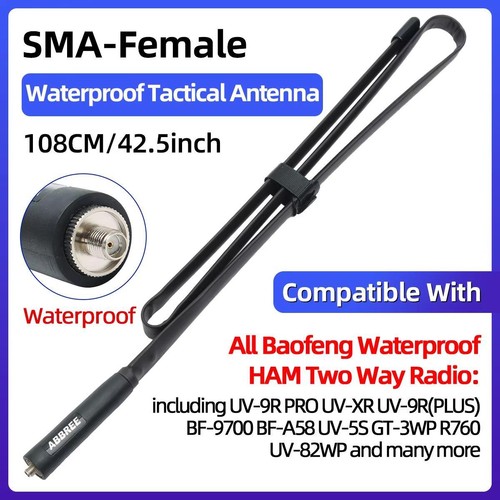 CS Taktische Antenne SMA-Buchse Dual Band VHF faltbar für Walkie Talkie Baofeng - Bild 30 von 33