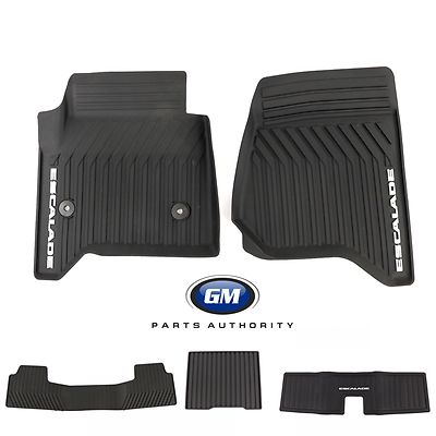 2015-2020 Cadillac Escalade Premium All Weather Mat Package Black Genuine OEM GM