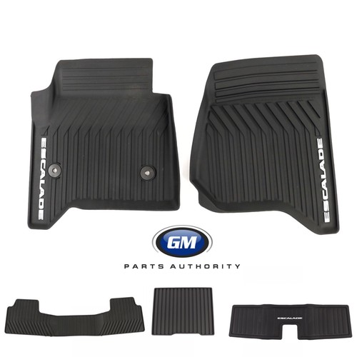 2015-2020 Cadillac Escalade Premium All Weather Mat Package Black Genuine OEM GM - Picture 1 of 12