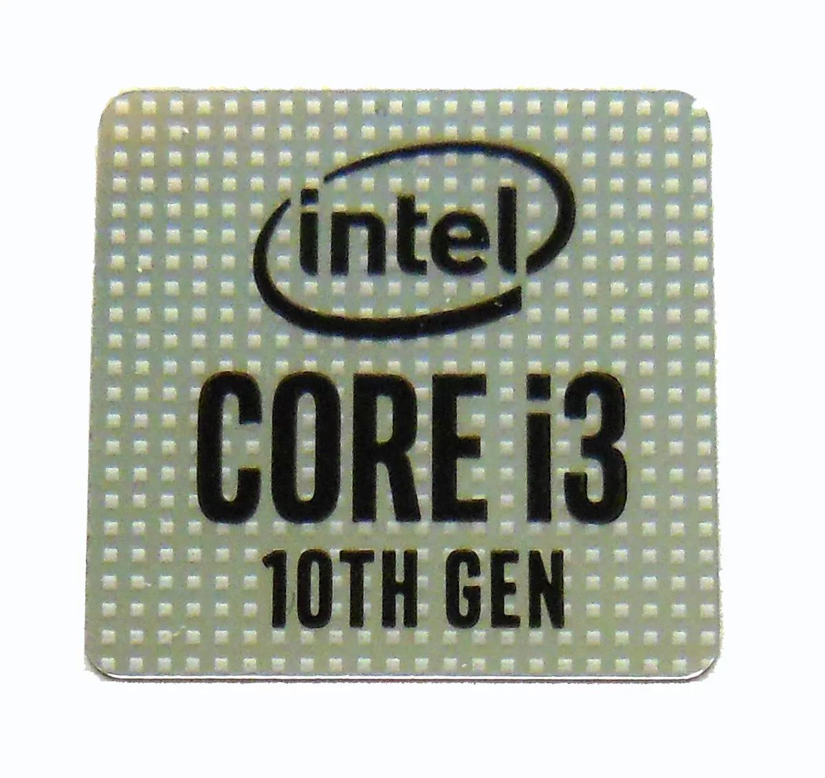 Intel Core i3 10th Generation Sticker 18 x 18mm Ice Lake Case