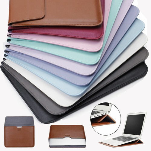 For Macbook M3 Air 13 15 Pro 16 14 11 12 in Leather Laptop Sleeve Bag Case Cover - Picture 2 of 64