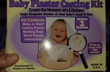 Baby Keepsake Hand Casting Kit Plaster Mold For Infant  Ft First Birthday