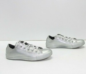 converse mujer plata