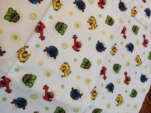 Sesame Street Baby Crib Or Swaddle Sheet Big Bird Elmo Cookie Monster Oscar - Picture 8 of 8