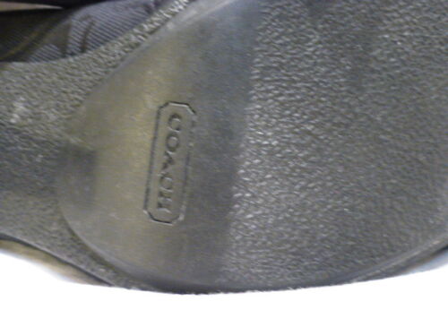 Scarpe decolte Coach Alaina donna 10,5 M firmate logo pelle nero tela tacco - Foto 11 di 12