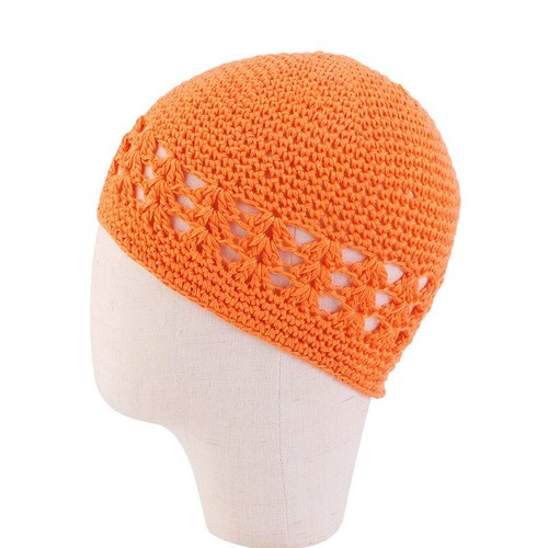 Kids Solid Crochet Knit Skull Caps Girls Hair Care Bonnet Fashion Handmade Hats - Picture 23 of 29