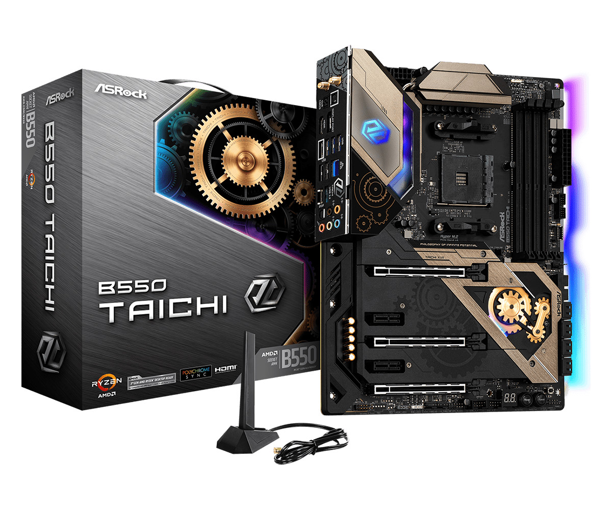 ASRock B550 TAICHI AM4 AMD B550 SATA 6Gb/s ATX AMD Processors Motherboard