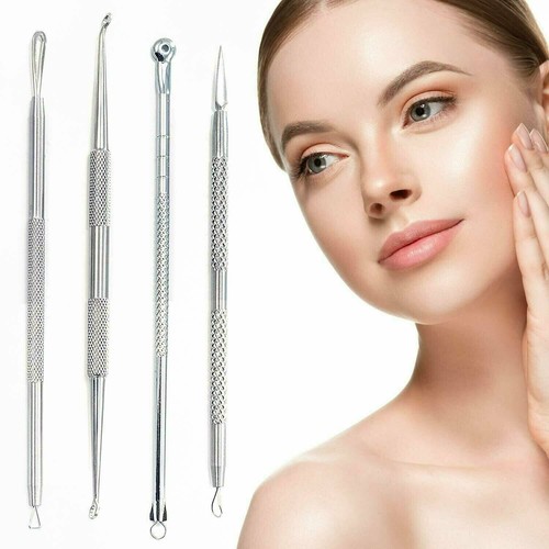Blackhead, Whitehead Remover Kit, Comedone Extractor Tool Skin Treatment 4 Piece - Picture 4 of 7