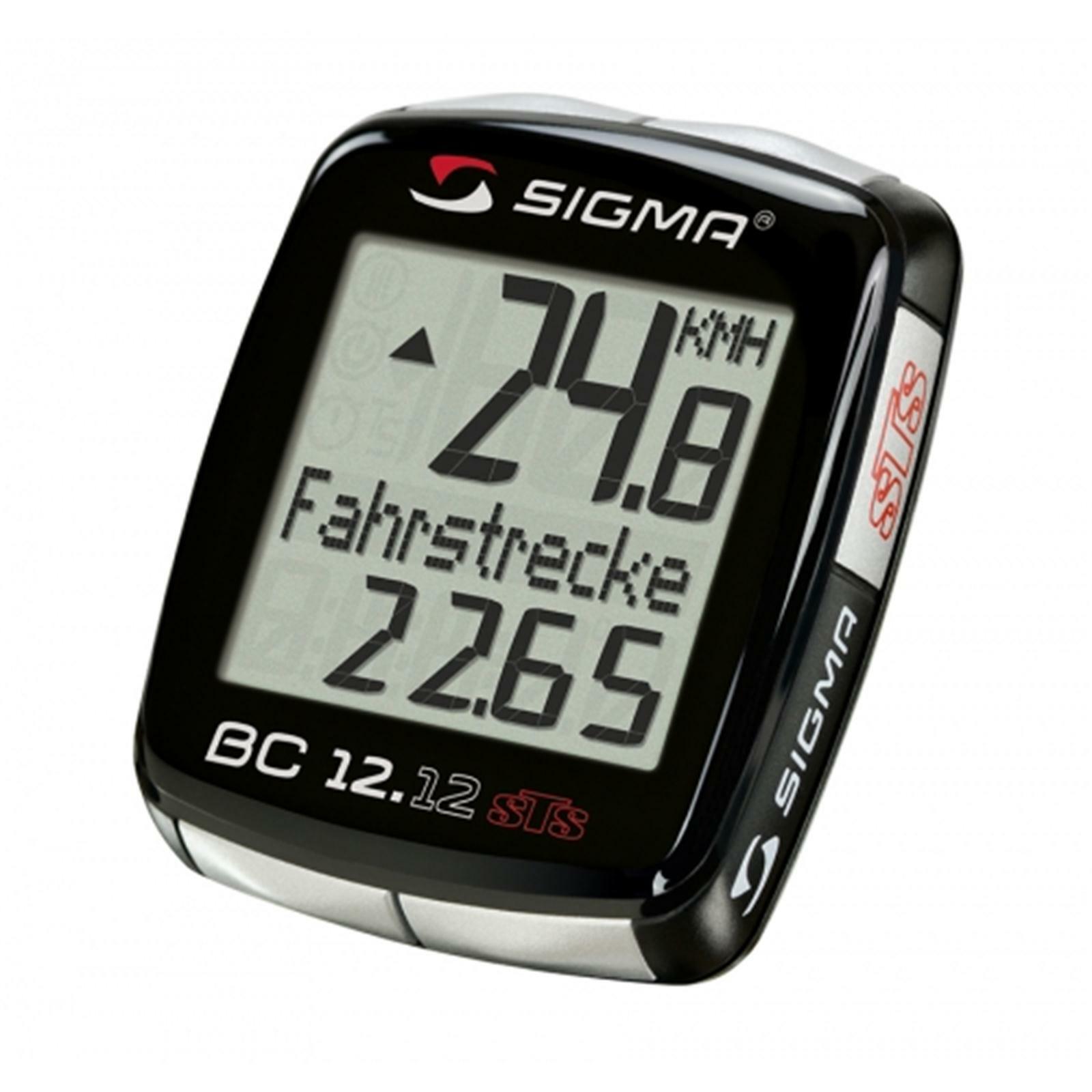 Sigma Sport Topline radcomputer bc 12.12 STS inalámbrico bicicleta velocímetro equipo Sigma Sport Topline radcomputer bc 12.12 STS inalámbrico bicicleta velocímetro equipo