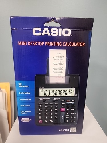Casio HR-170RC Printing Calculator - Black - Picture 1 of 3