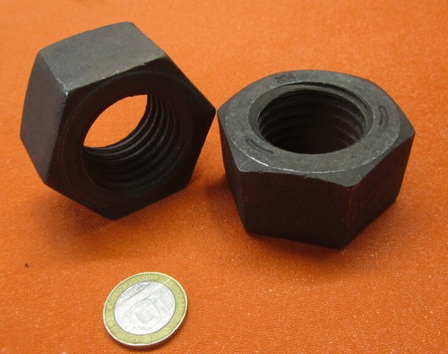 Hex Nut, Grade 5 Steel, RH, 1 3/8"-6, 2 1/16" W x 1 11/64" H, 2 Pcs - Picture 5 of 5