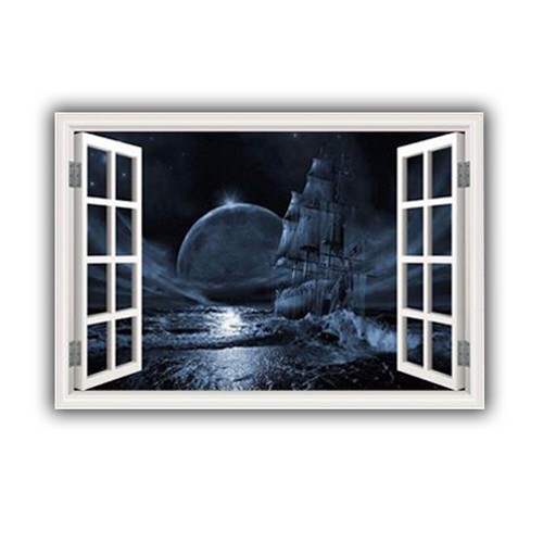 MySticky 3D Window-Frame Dreamy Fantasy Locations Designs Wall Decals - Picture 2 of 9