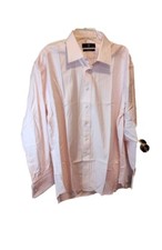 J Jasper Conran Shirt Men s 17.5 Pink Long Sleeve Button Front 100 Cotton XL