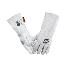 SÜA Welding/BBQ/Heat Resistant Gloves, Straight Thumb, Full Cotton Fleece Lining