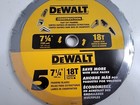 DeWalt Circular Saw Blades 5-Pack 7.25" Blades 18T Carbide Teeth New