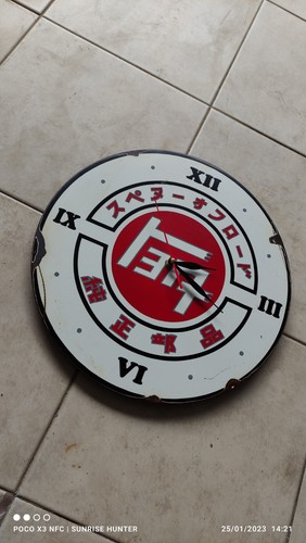 vintage clock wall advertising porcelain coating Toyota Dealer Workshop (35Cm)  - Picture 8 of 16