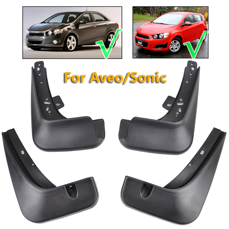 Mud Flaps Splash Guard for Chevrolet Sonic 2012-2016 Mudguard Fender Hatchback.-image