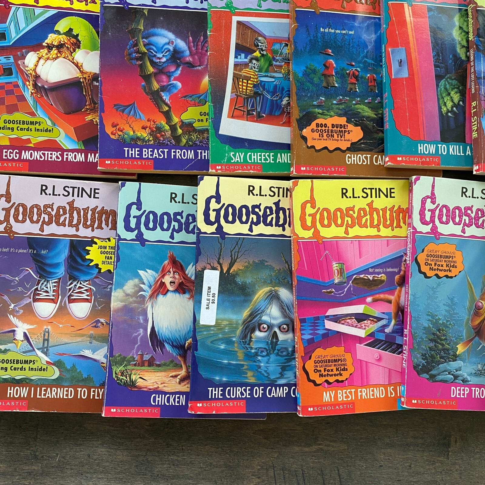 NEAR Complete Goosebumps Original Books 1st Prints Lot of 57 1990's R.L