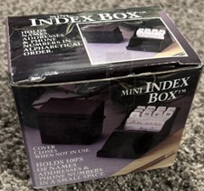 Vntg. Mini Index Box For Addresses,  Phone Numbers, And Names For Small Spaces