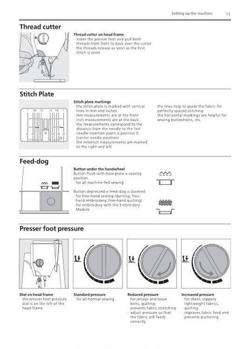 Peine manual de instrucciones impreso manual de instrucciones Bernina Artista 165 encuadernado - Imagen 3 de 7