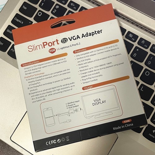 Cavo Adattatore 2K*4K SlimPort a VGA Compatibile con LG G2/LG G Pro/LG G3 - Foto 4 di 4
