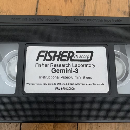 FISHER Gemini-3 Metal Detector VHS Users Manual INSTRUCTIONAL VIDEO 2-Box VCR - Picture 3 of 4