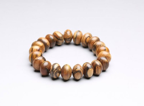 Flowers Nanmu Wood Abacus Beads Tibetan Buddhism Amulet Bracelet - Picture 3 of 5