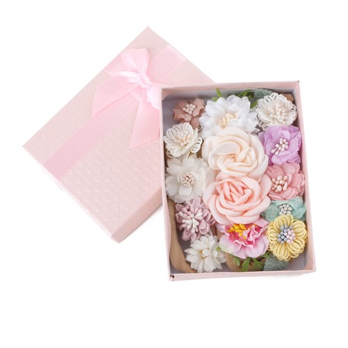 Baby Headbands Set with Flower Bows Elastic Floral Wraps for Newborn Girls - Picture 7 of 7
