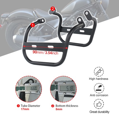 Motorcycle Carrier Saddlebag Racks Fit For HONDA REBEL CMX 250/300/500 2017-2024 - Picture 2 of 23