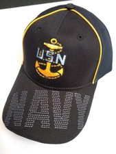 United States Navy USN Logo Embroidered Military Hat Cap NEW