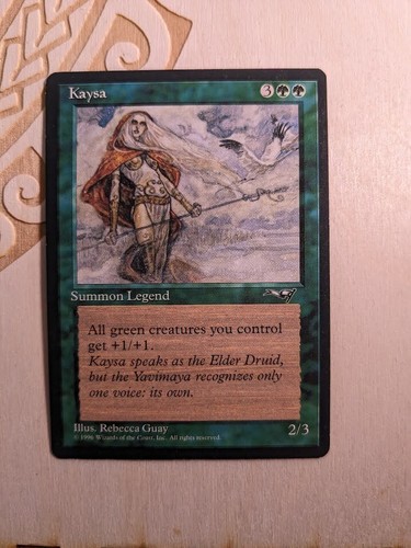 MTG - Kaysa - Allianzen - selten - Beschwörungslegende - grün - top / fast neuwertig