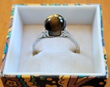 Vintage Tiger's Eye and Silver Ring
