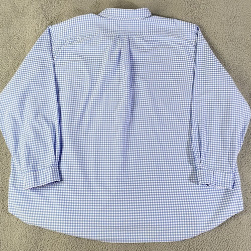 Polo Ralph Lauren Shirt Mens 5XB Big Blue White Gingham Plaid Button Long Sleeve - Picture 3 of 7